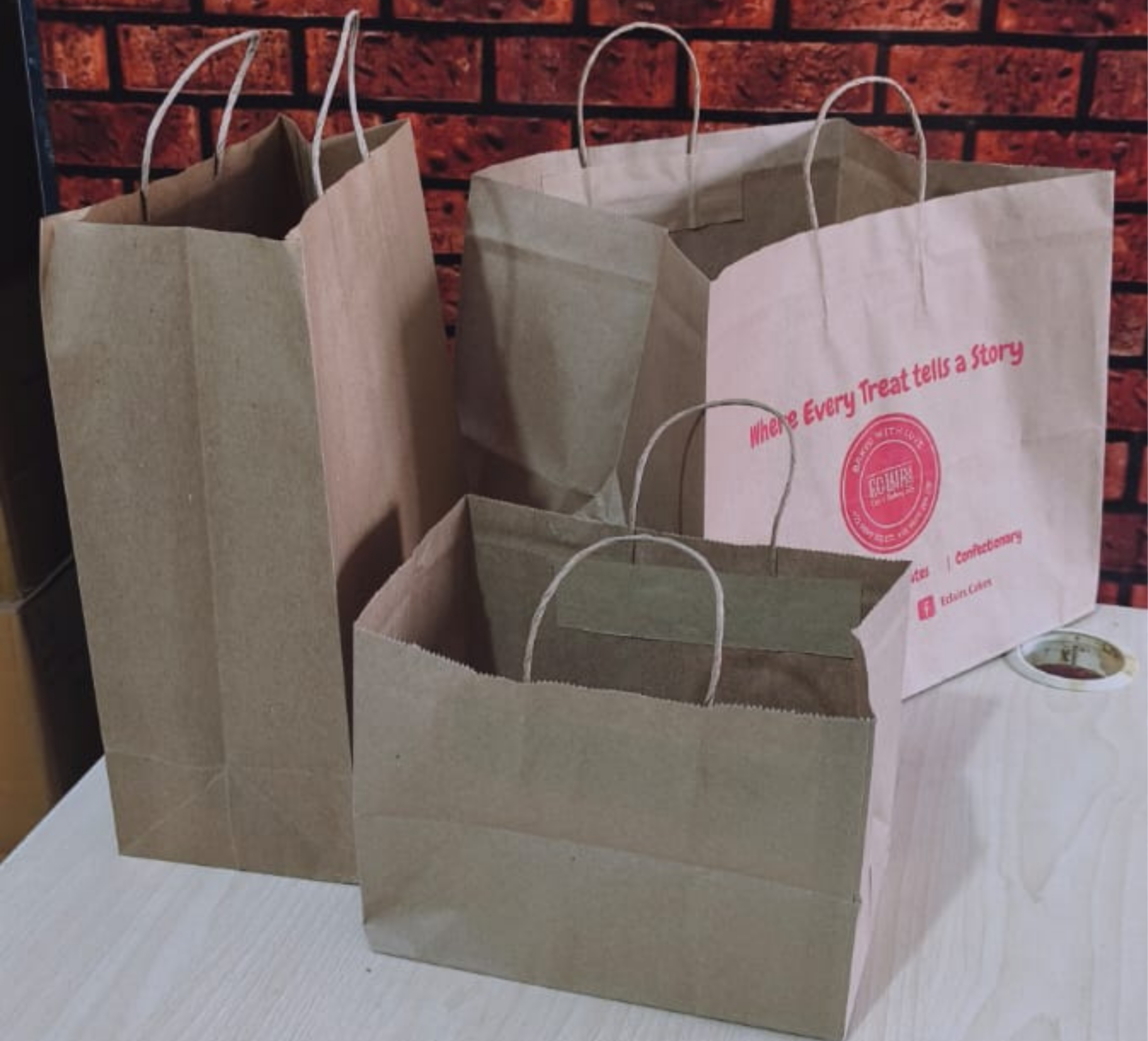 Customized Kraft Paper Carry Bags