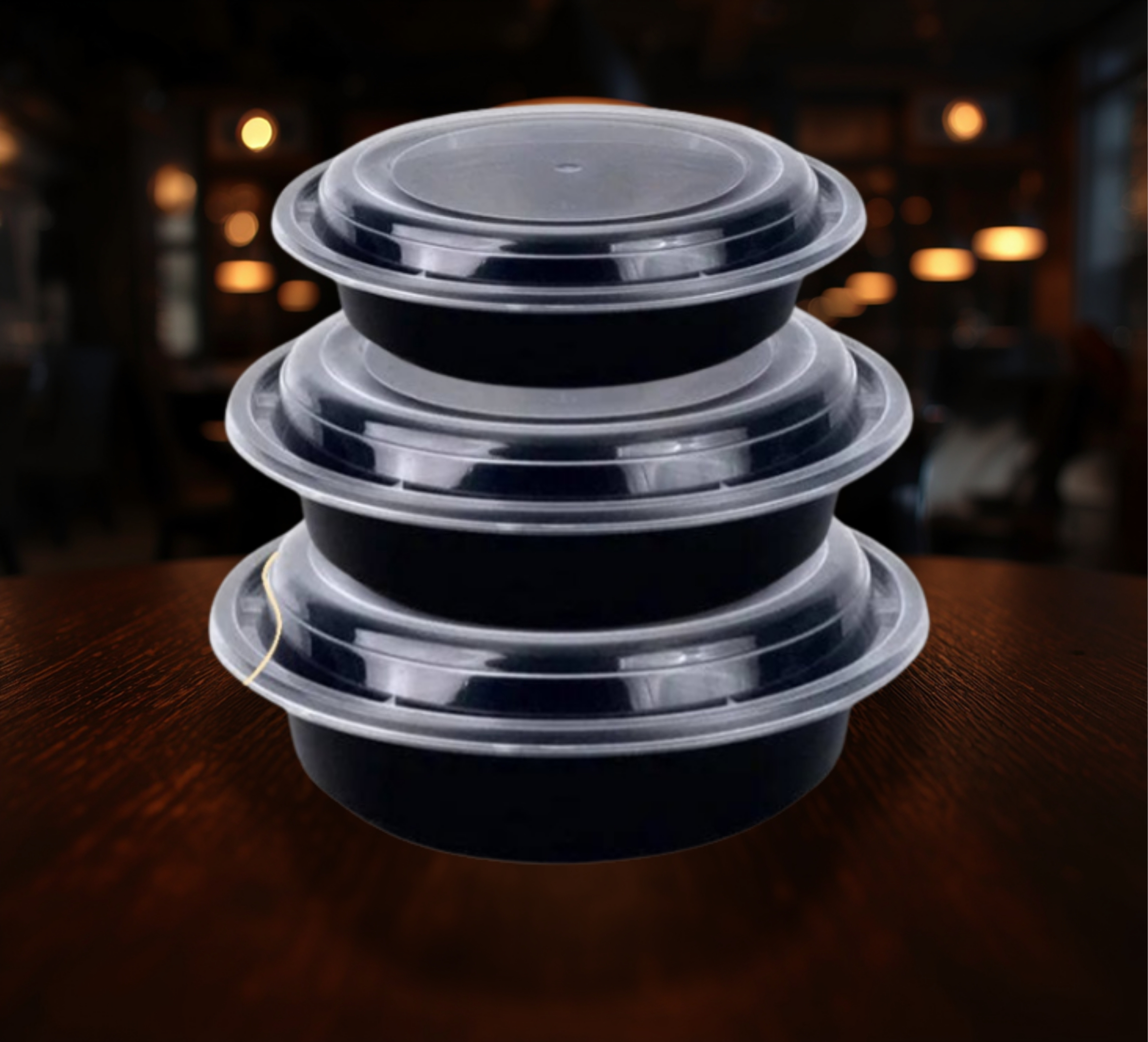 Premium Black RO Series Meal Containers with Clear Lids