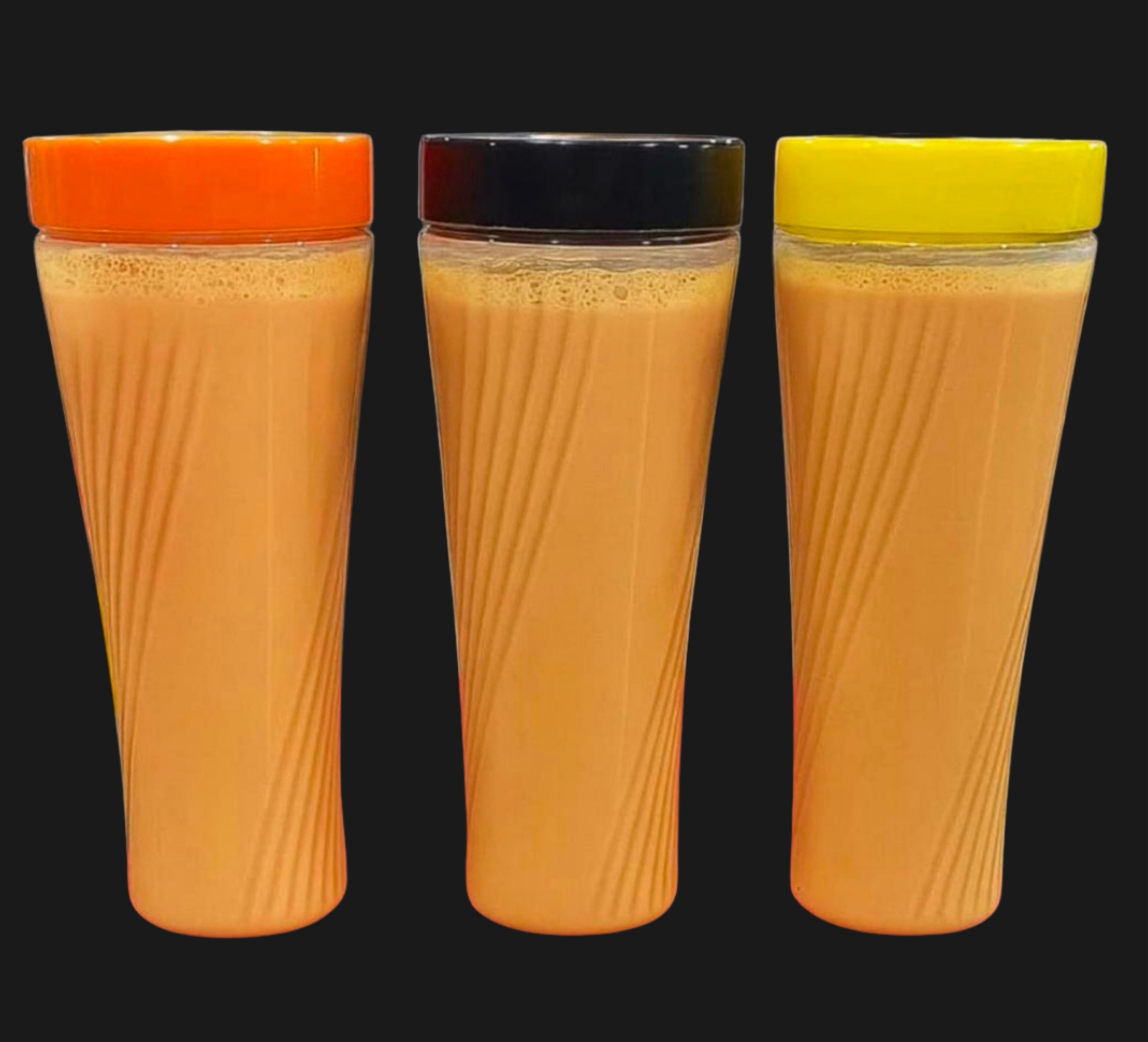 Plastic Beverage Bottles with Colorful Lids