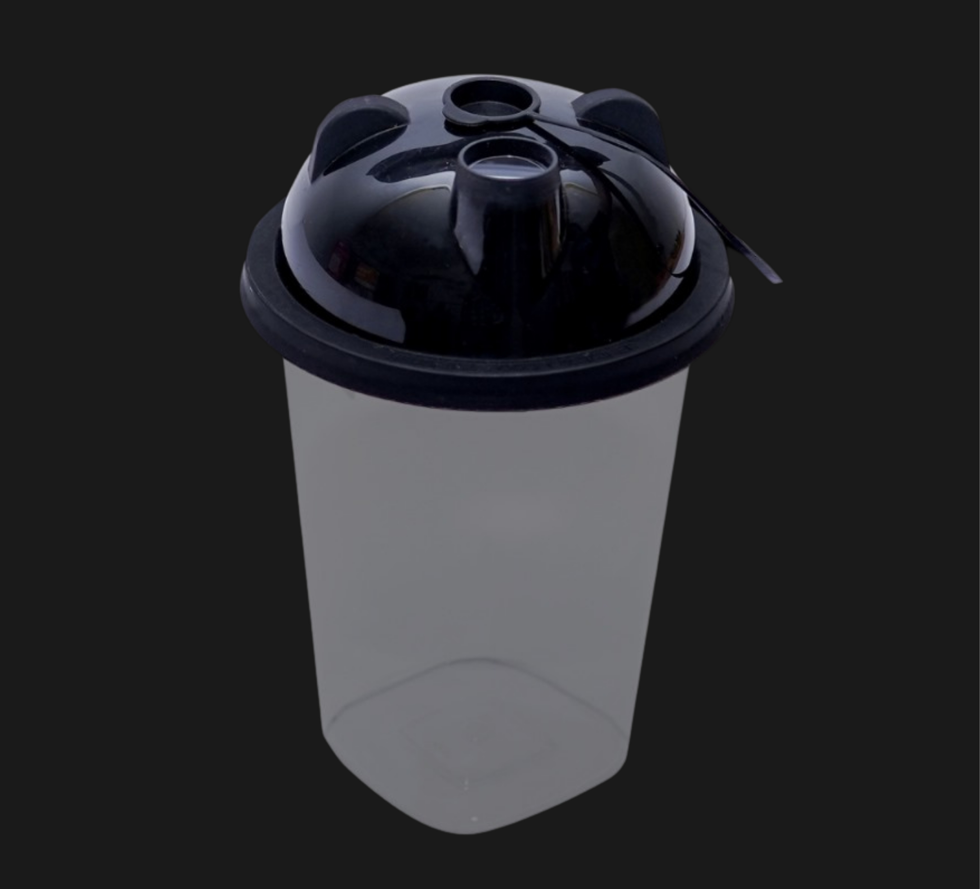Plastic Sipper Cup with Black Dome Lid & Cap