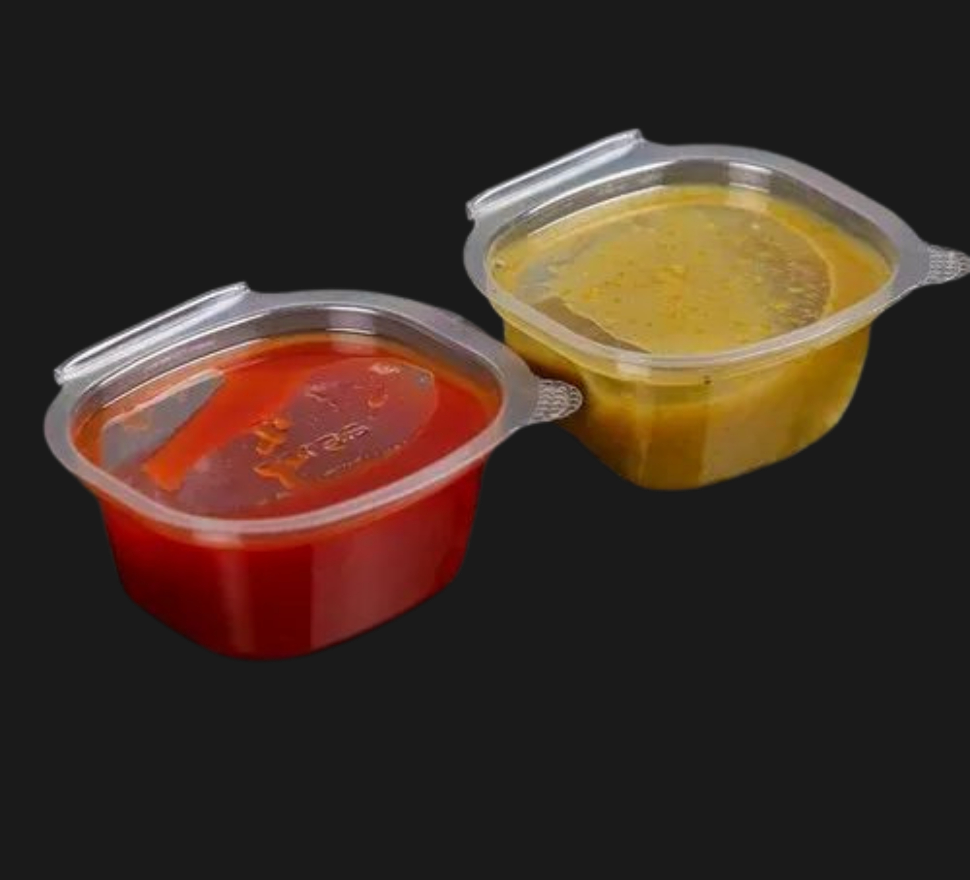 Plastic Chutney/Sauce Cups with Airtight Snap Lids